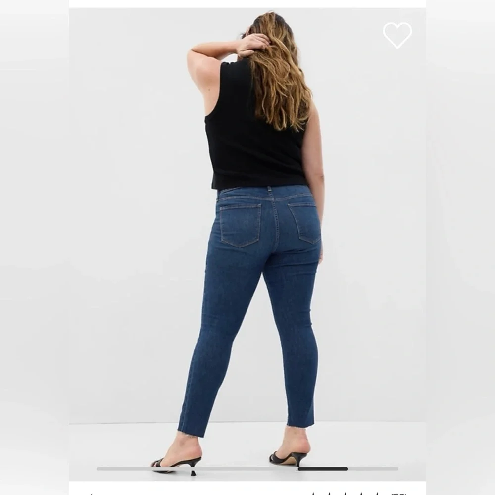 GAP Mid Rise Universal Jegging with Washwell, size 33, dark indigo - Picture 2 of 7